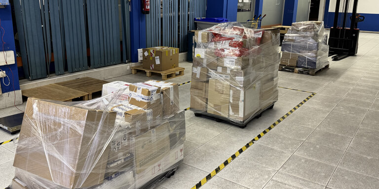 palets preparado para enviarse, como ejemplo de servicio de transporte de palets